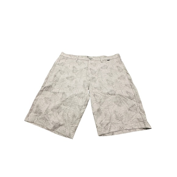 lot of 2 Travis Mathew Men's Size 40 Golf Shorts Palm Leaf Print & Solid Grey - Picture 10 of 15